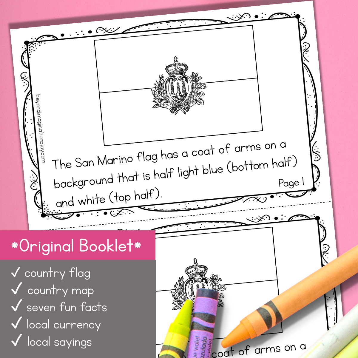 San Marino Country Study Activity Pack