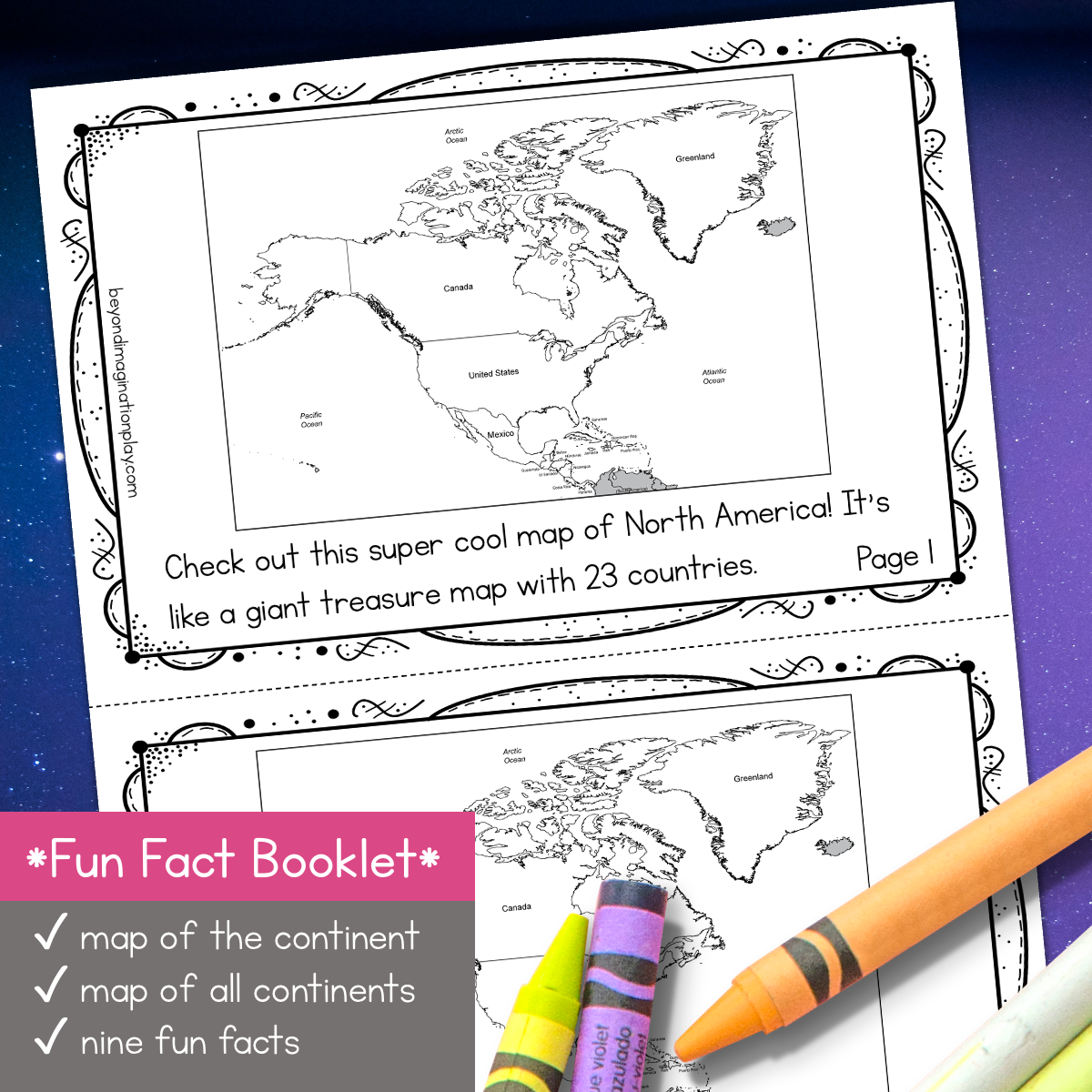 North America Continent Study Activity Pack