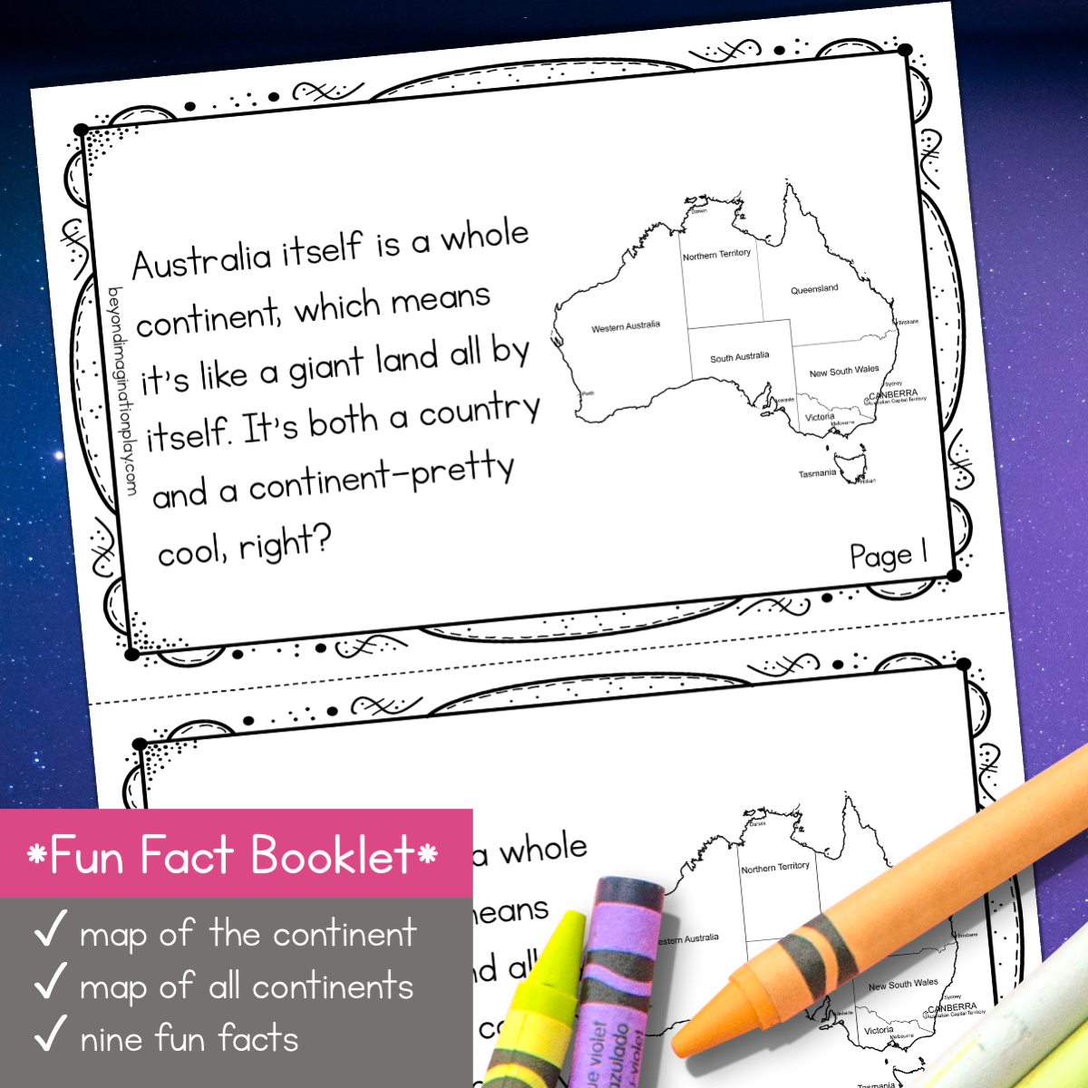Australia Continent Study Activity Pack
