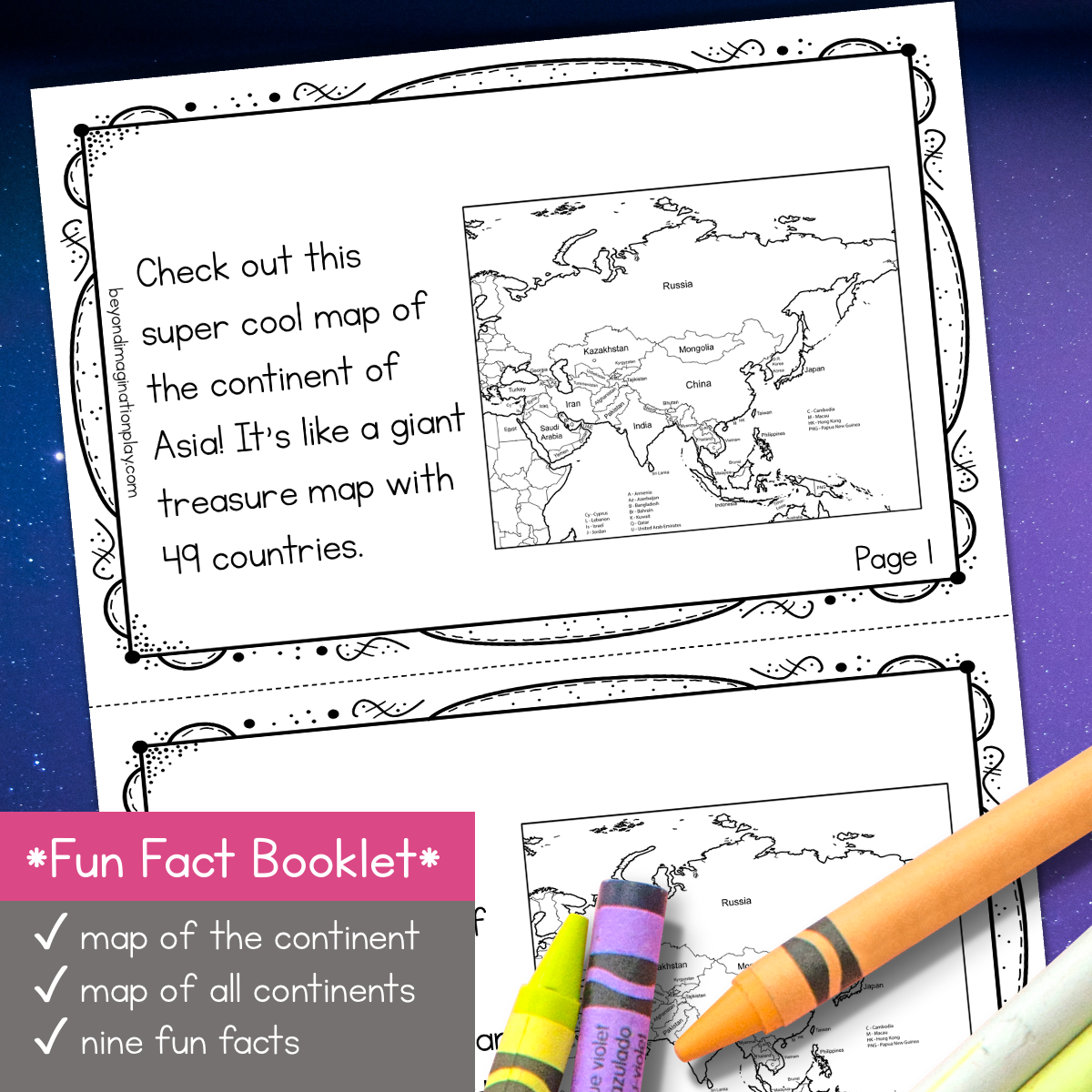 Asia Continent Study Activity Pack