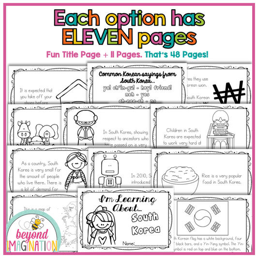 South Korea Country Study Activity Pack