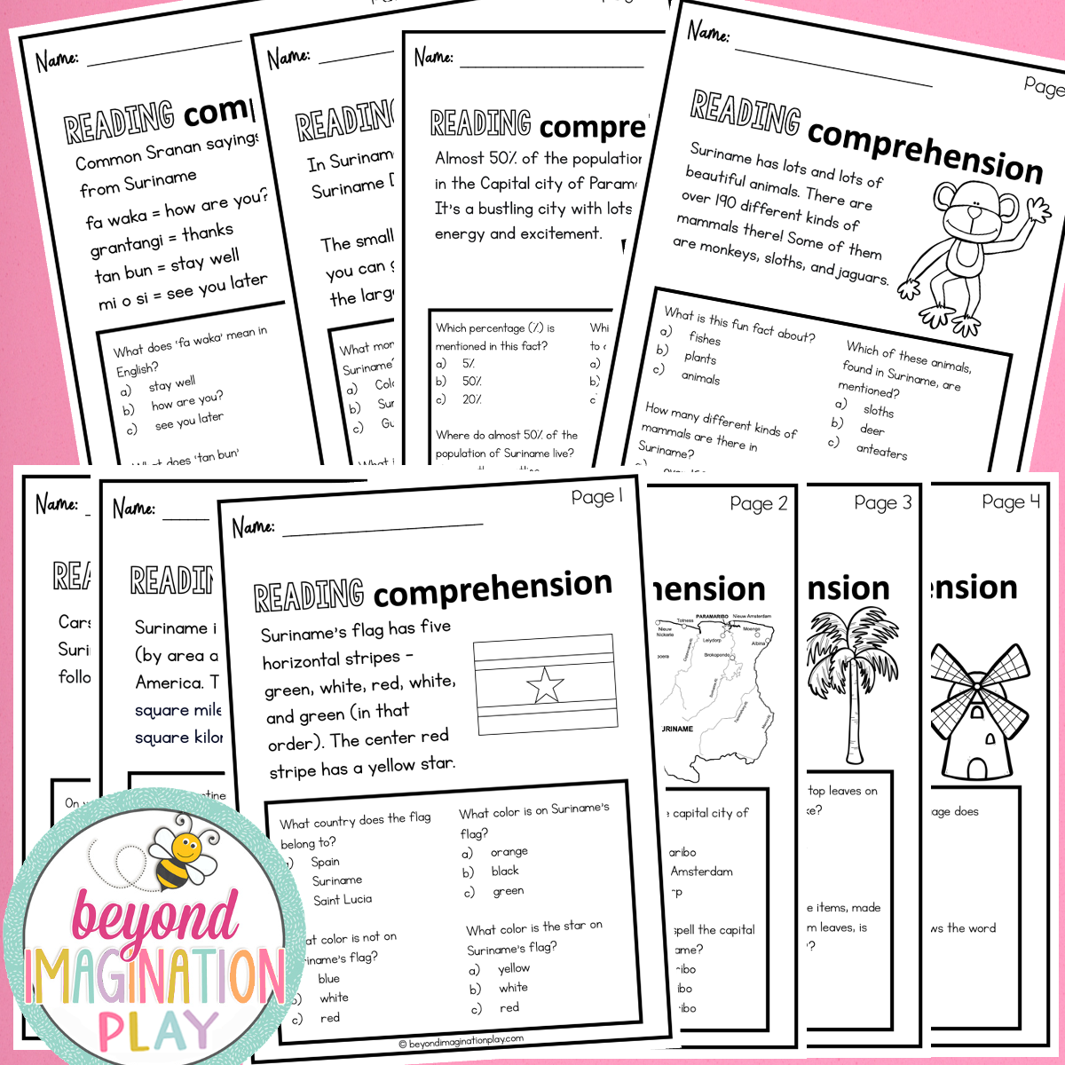 Suriname Country Study Activity Pack
