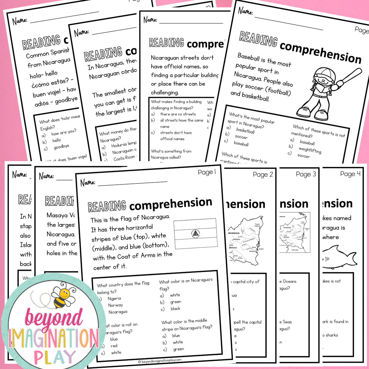 Nicaragua Country Study Activity Pack