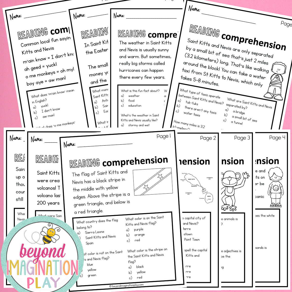 Saint Kitts and Nevis Country Study Activity Pack