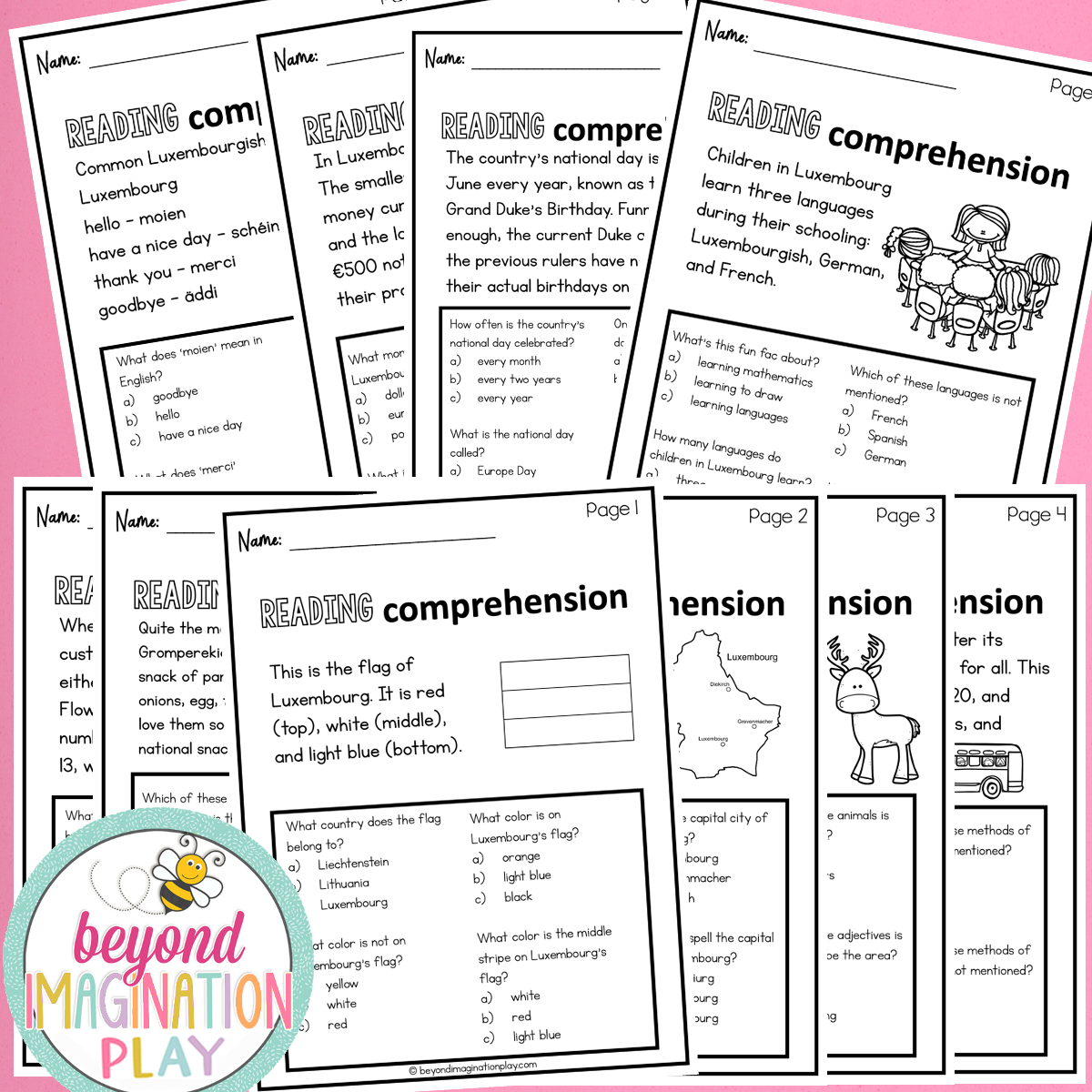 Luxembourg Country Study Activity Pack