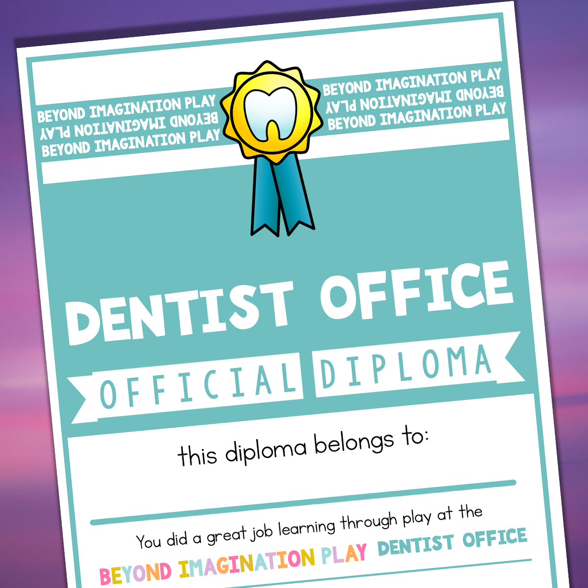 Dentist Play Pretend Pack