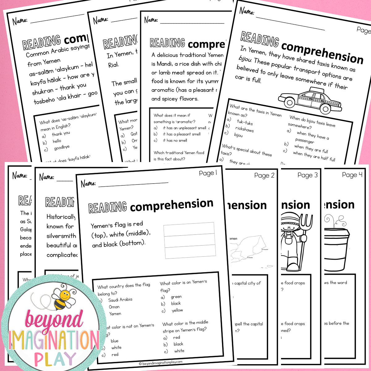 Yemen Country Study Activity Pack