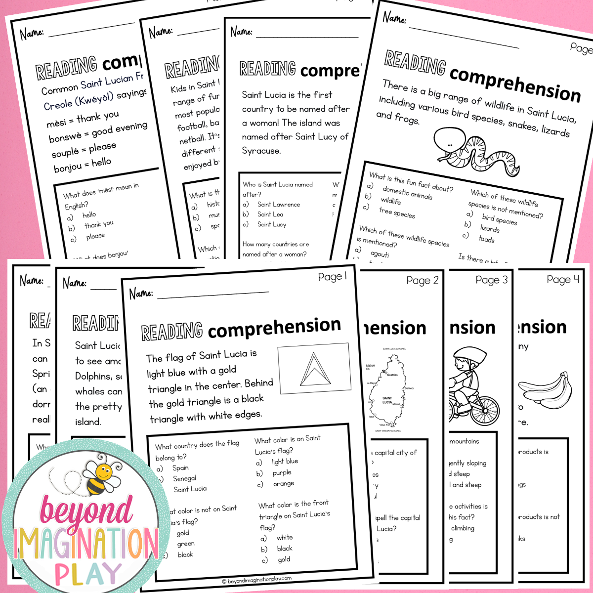 Saint Lucia Country Study Activity Pack