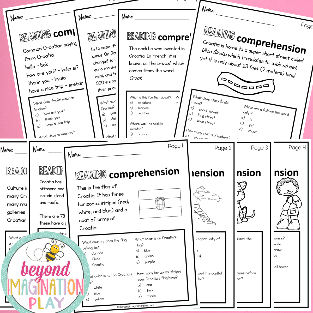 Croatia Country Study Activity Pack