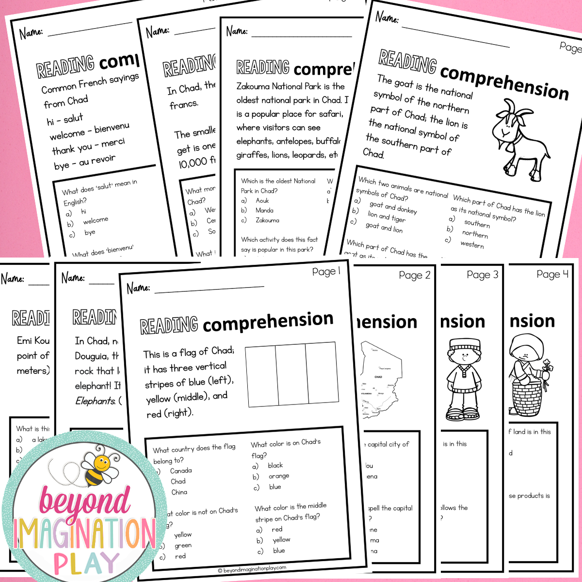 Chad Country Study Activity Pack