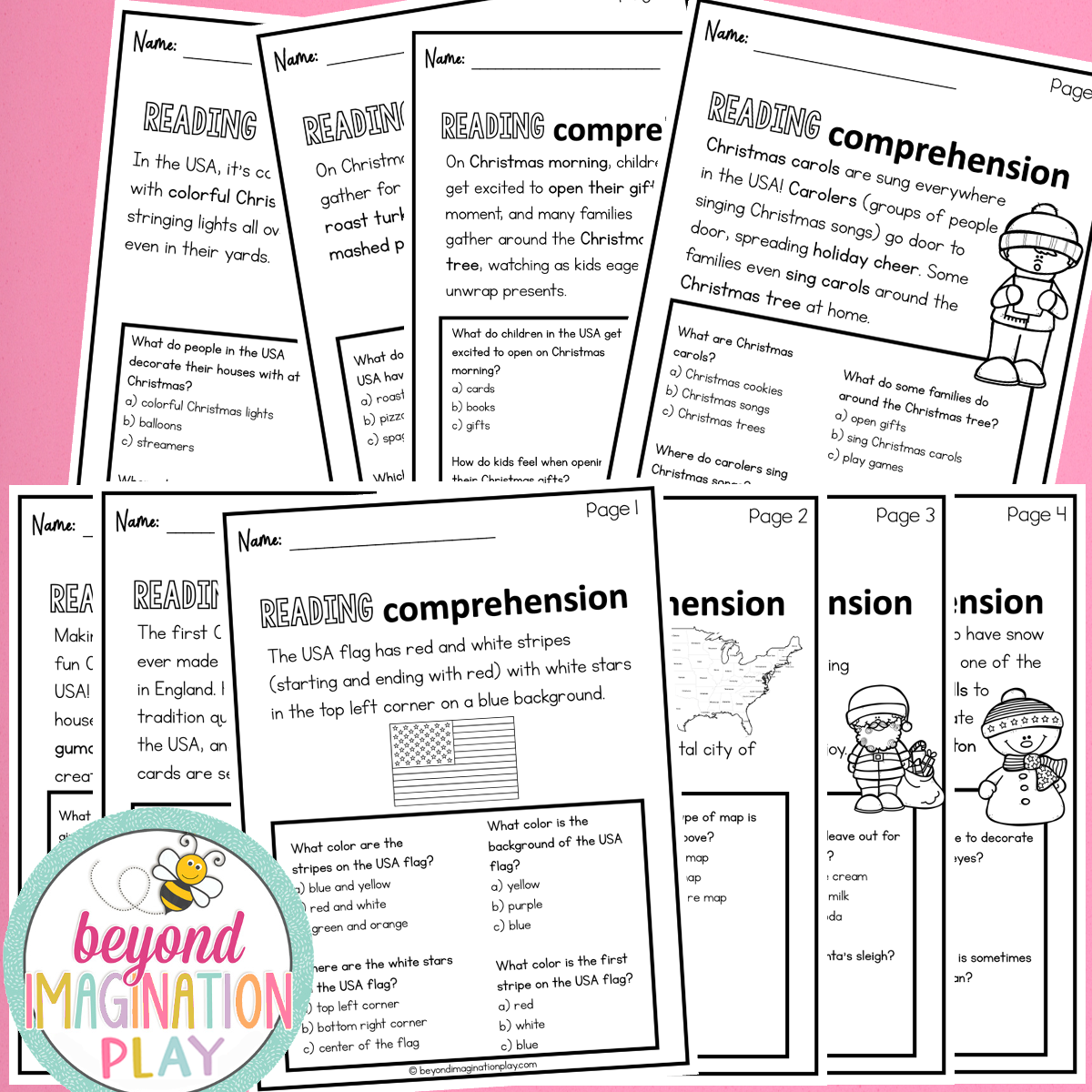 Christmas in the USA Activity Pack