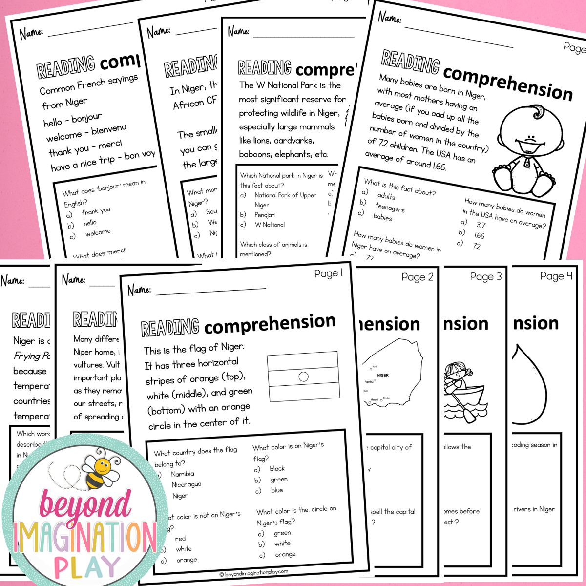 Niger Country Study Activity Pack