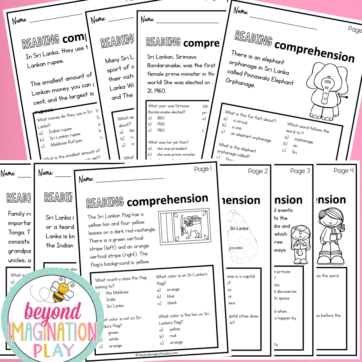 Sri Lanka Country Study Activity Pack