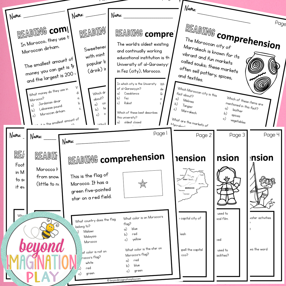 Morocco Country Study Activity Pack