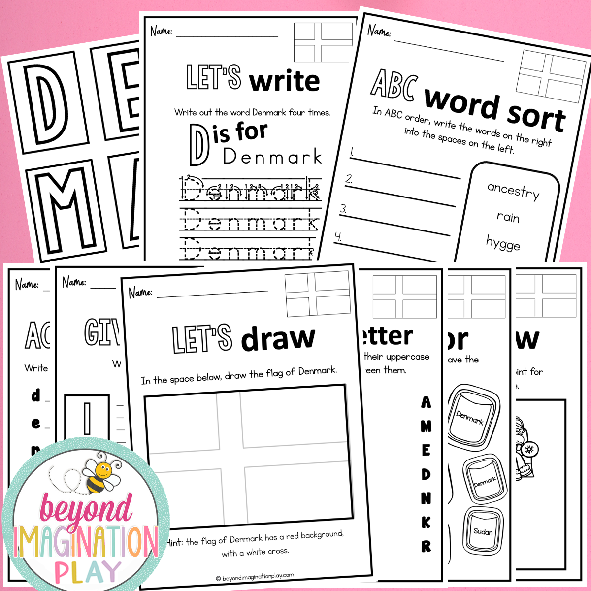 Denmark Country Study Activity Pack