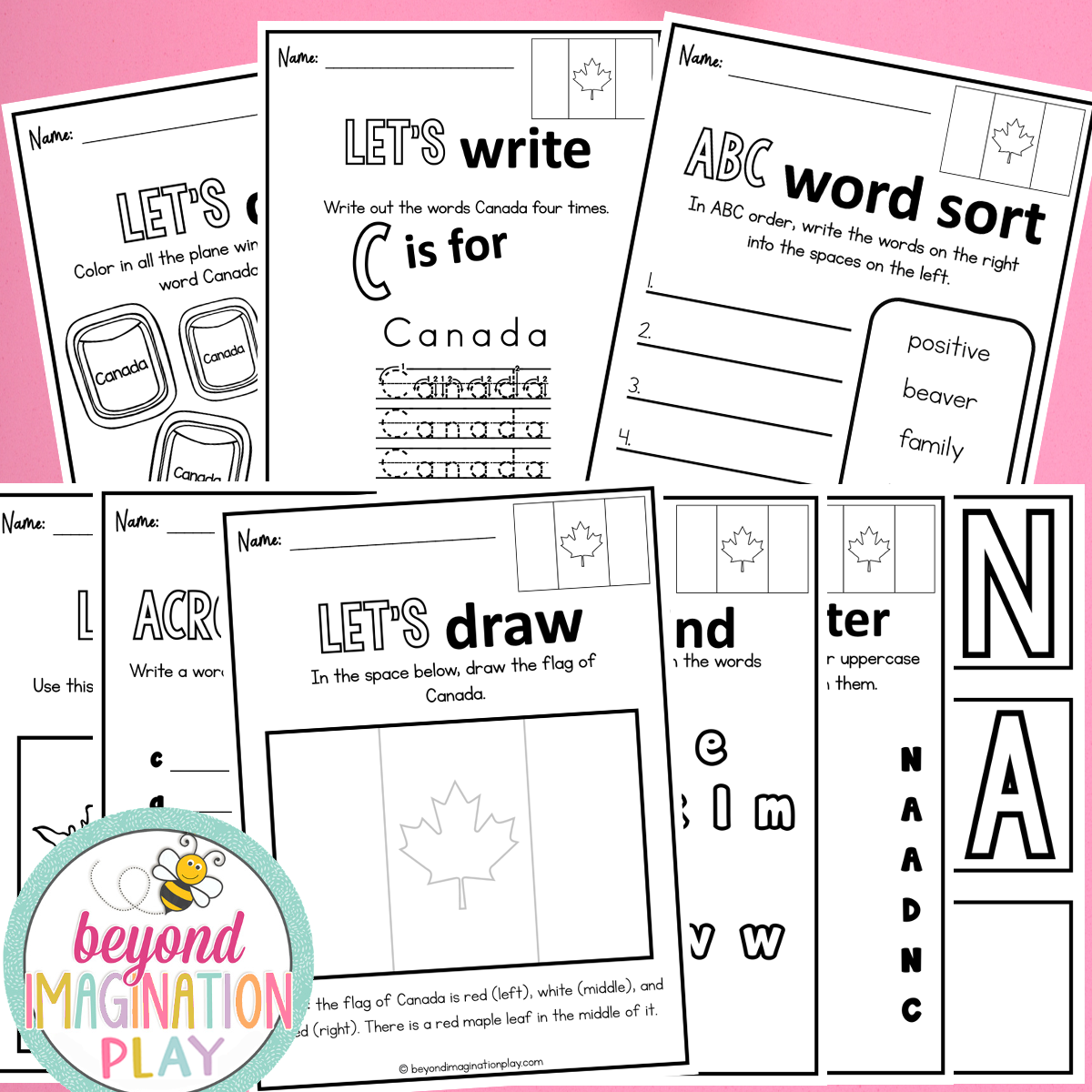 Canada Country Study Activity Pack