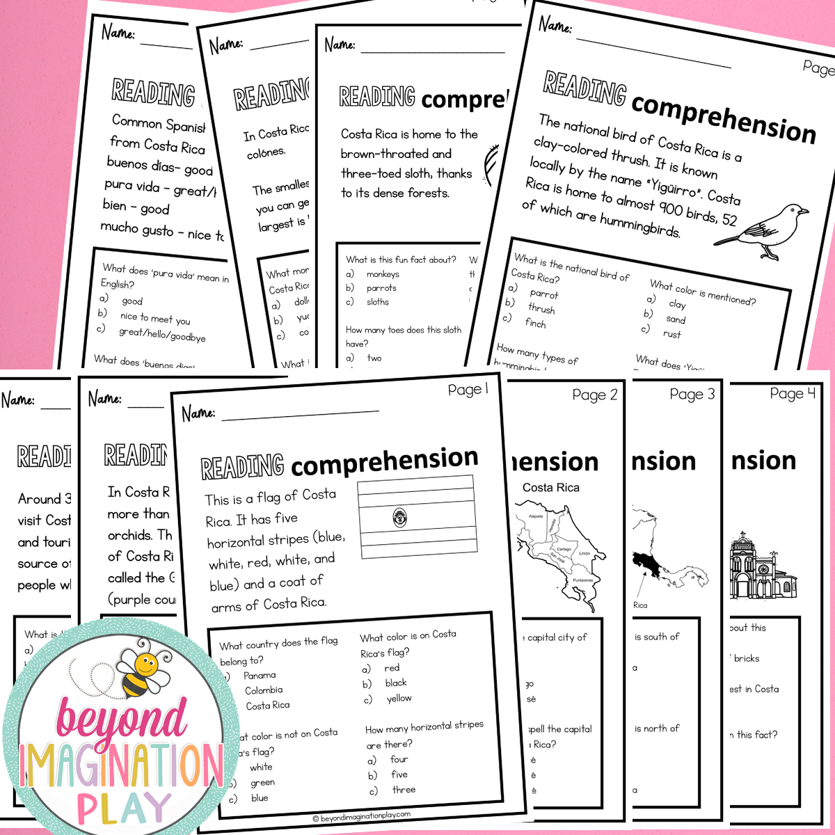 Costa Rica Country Study Activity Pack