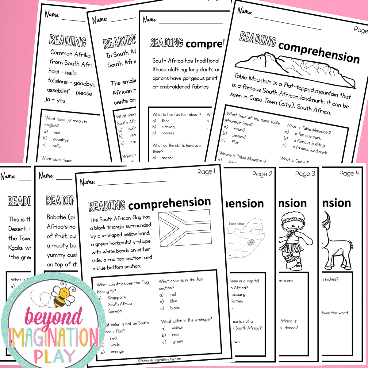 South Africa Country Study Activity Pack