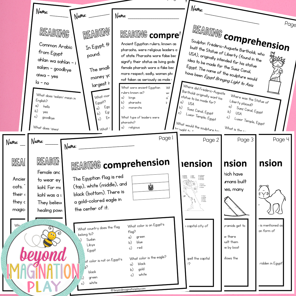 Egypt Country Study Activity Pack