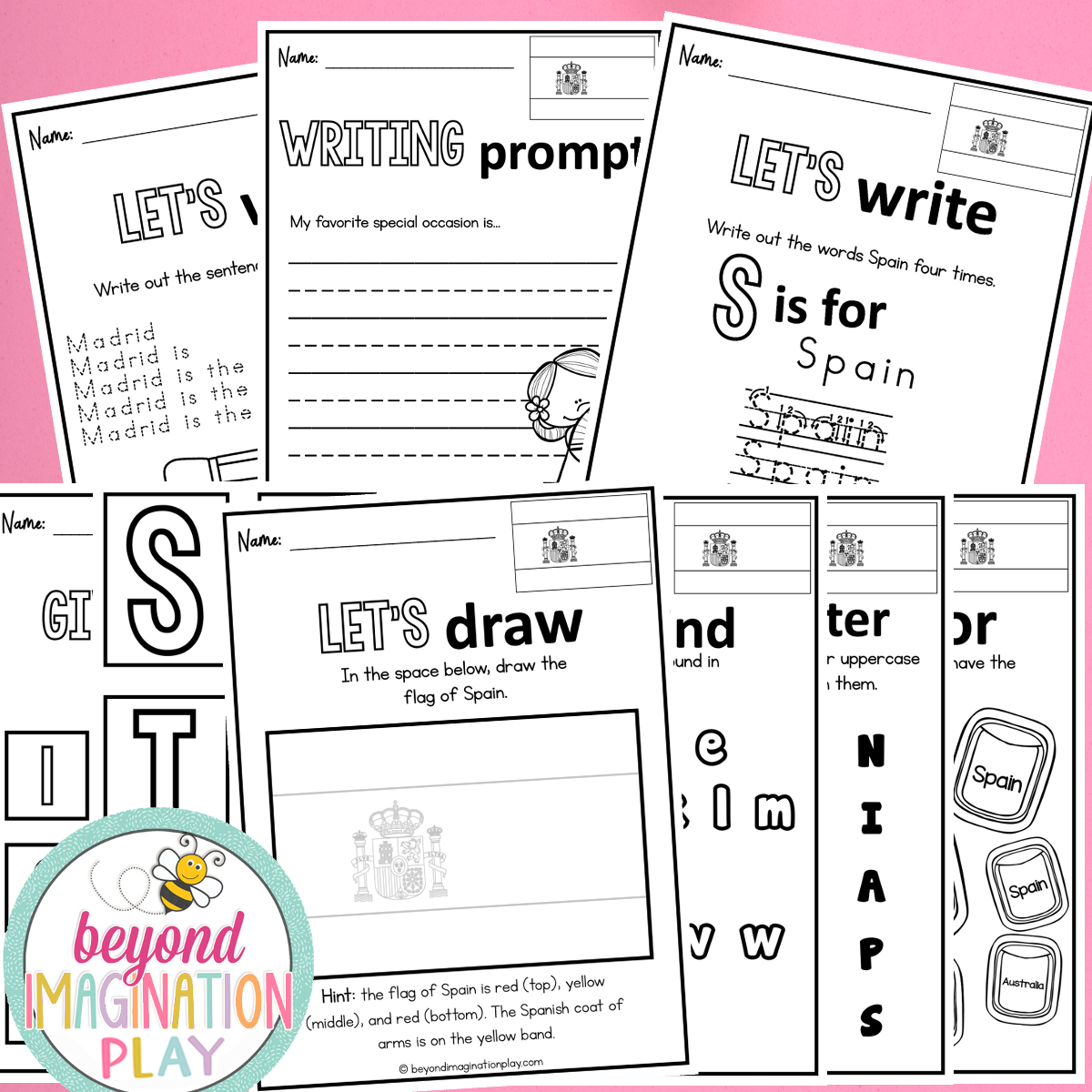 Spain Country Study Activity Pack