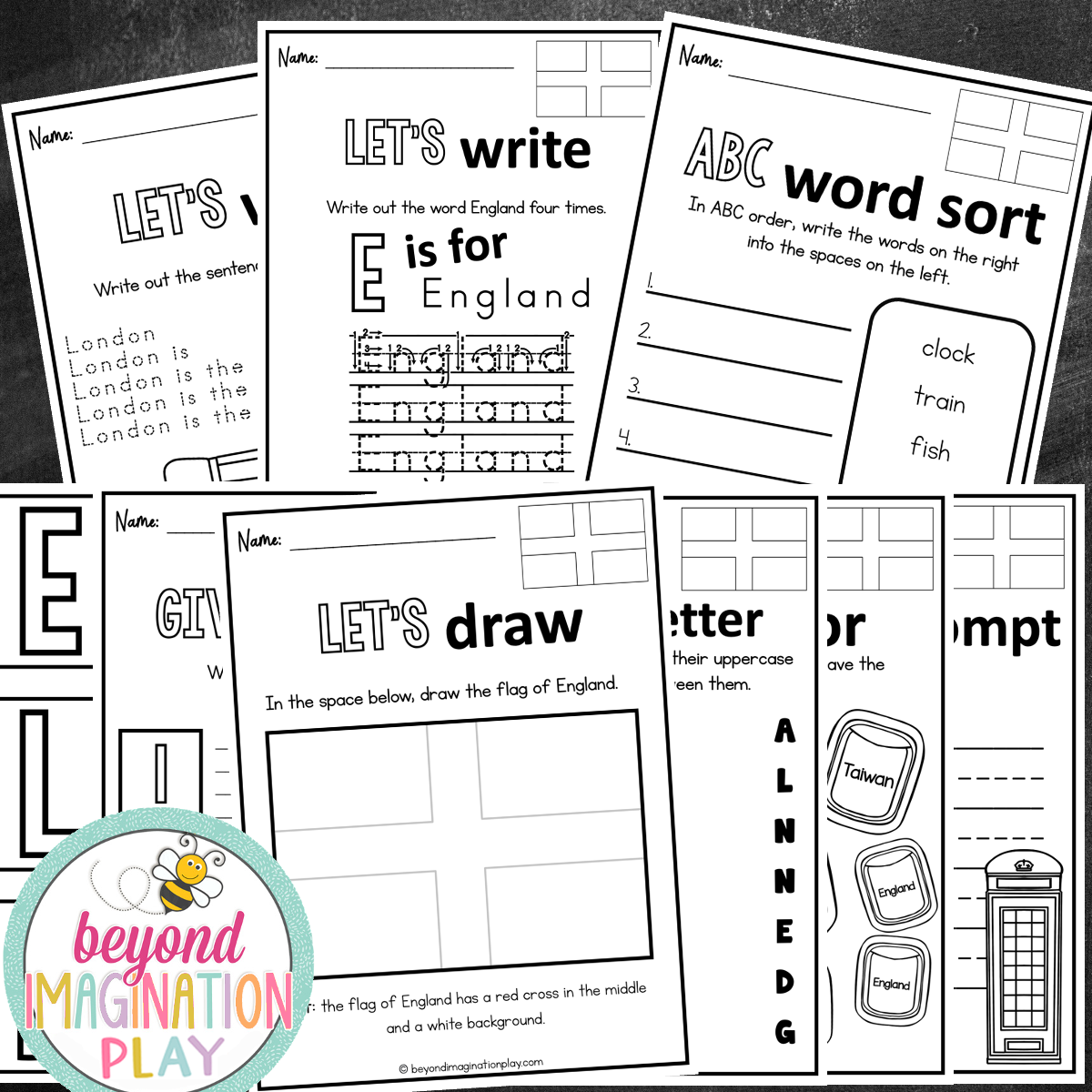 England Country Study Activity Pack