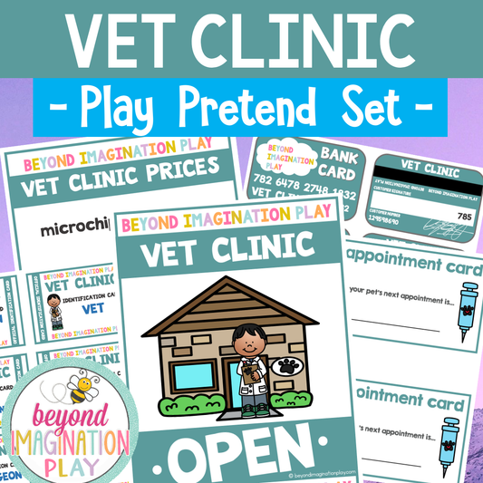 Vet Clinic Play Pretend Pack