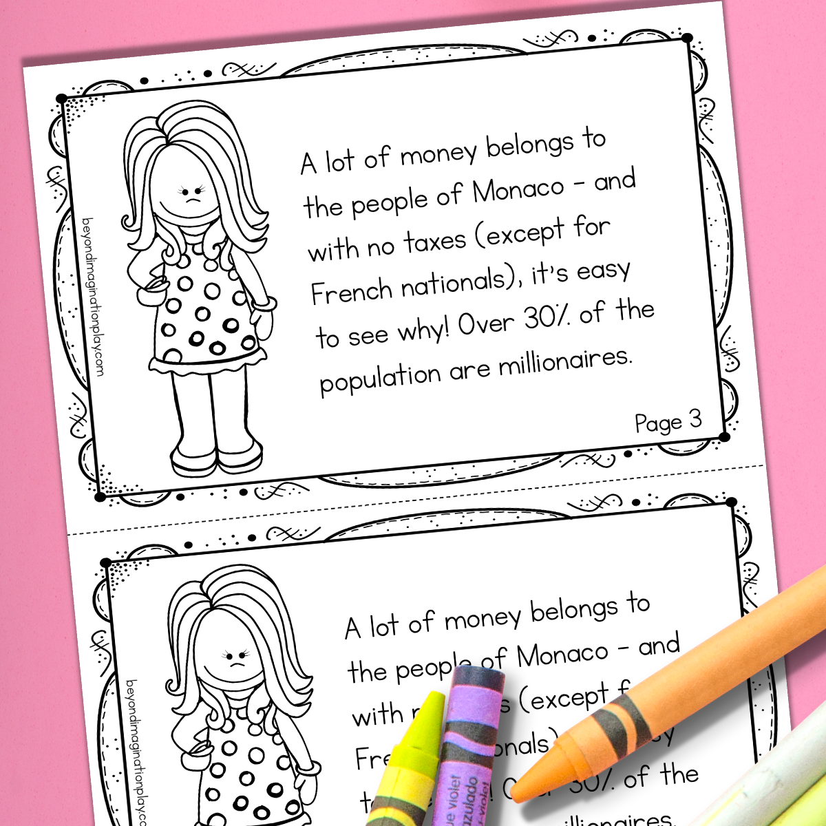 Monaco Country Study Activity Pack