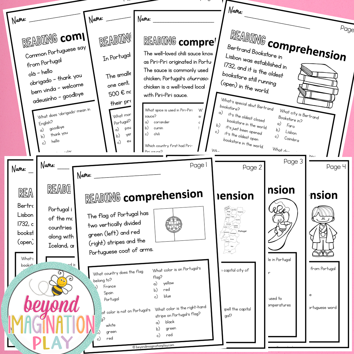 Portugal Country Study Activity Pack