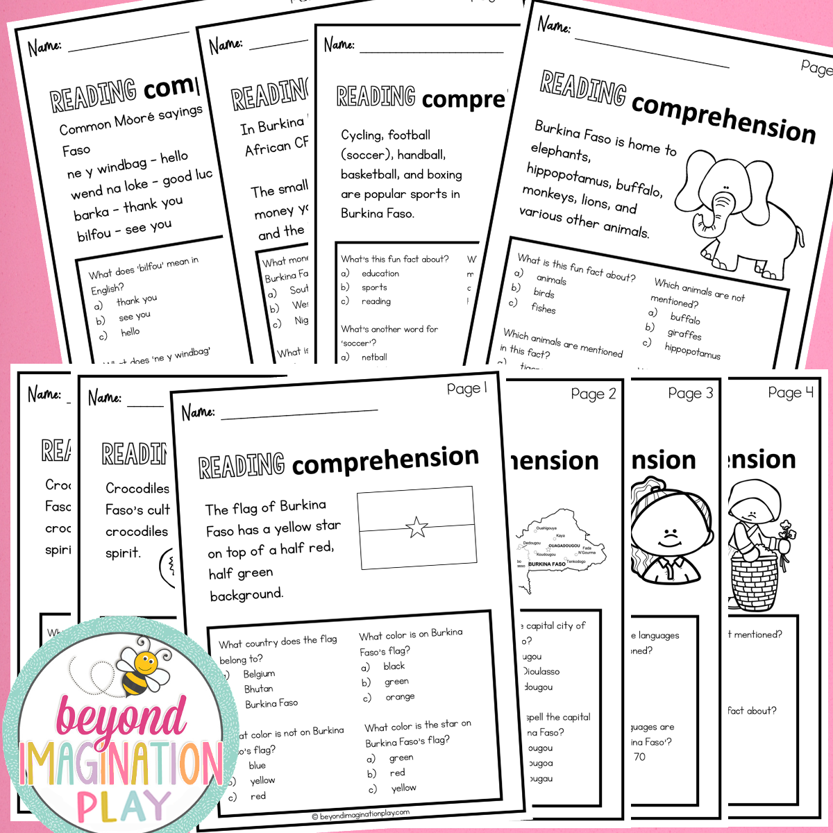 Burkina Faso Country Study Activity Pack