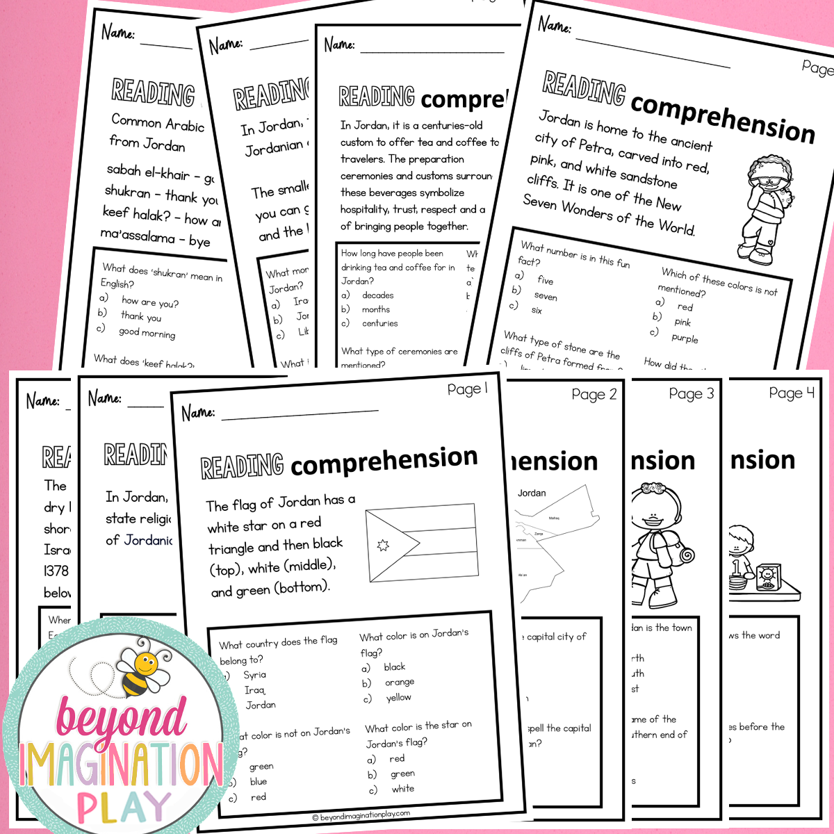Jordan Country Study Activity Pack