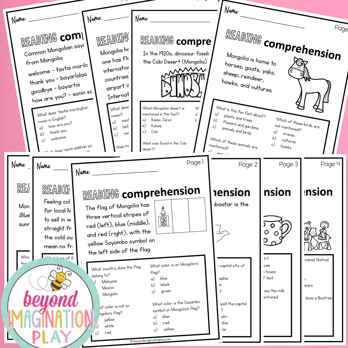 Mongolia Country Study Activity Pack