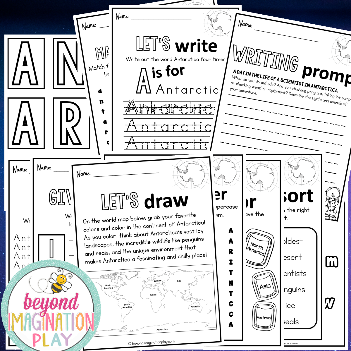 Antarctica Continent Study Activity Pack