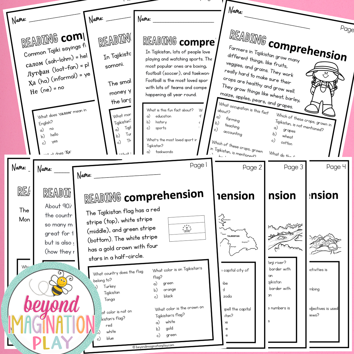 Tajikistan Country Study Activity Pack