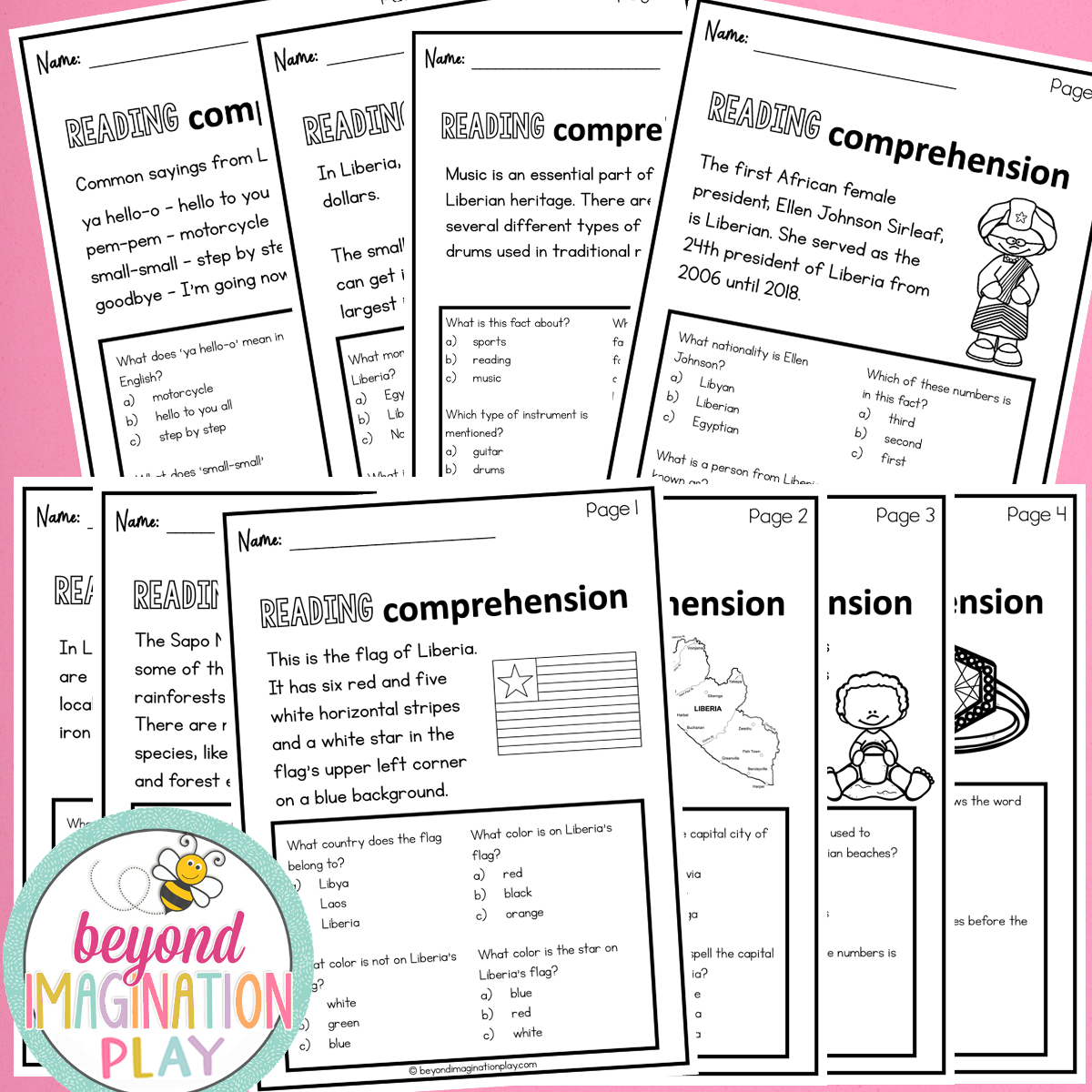 Liberia Country Study Activity Pack