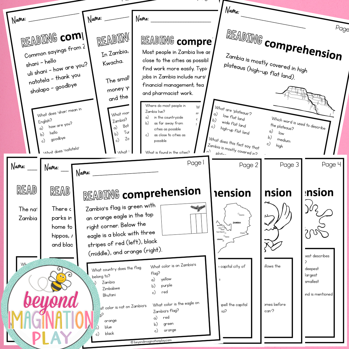 Zambia Country Study Activity Pack