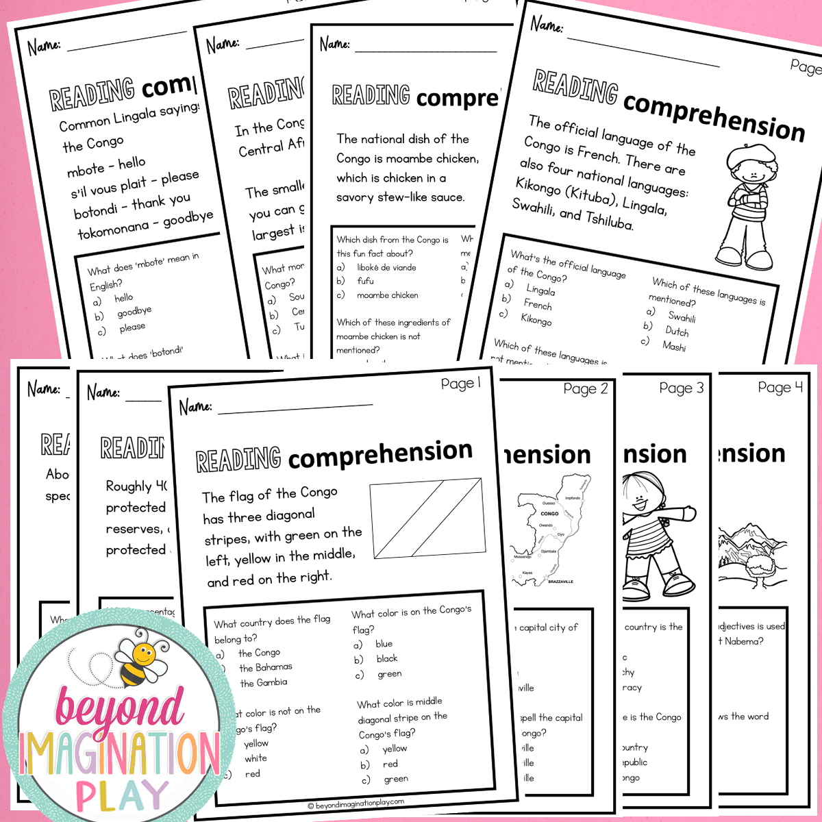 Congo Country Study Activity Pack