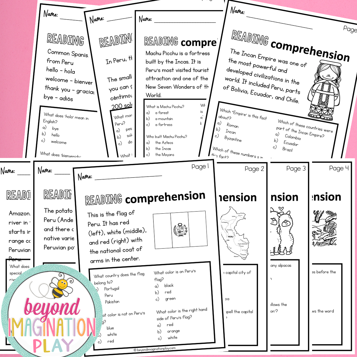 Peru Country Study Activity Pack