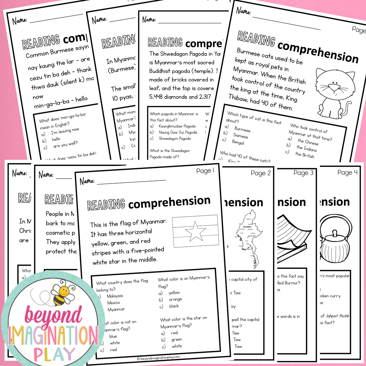Myanmar Country Study Activity Pack