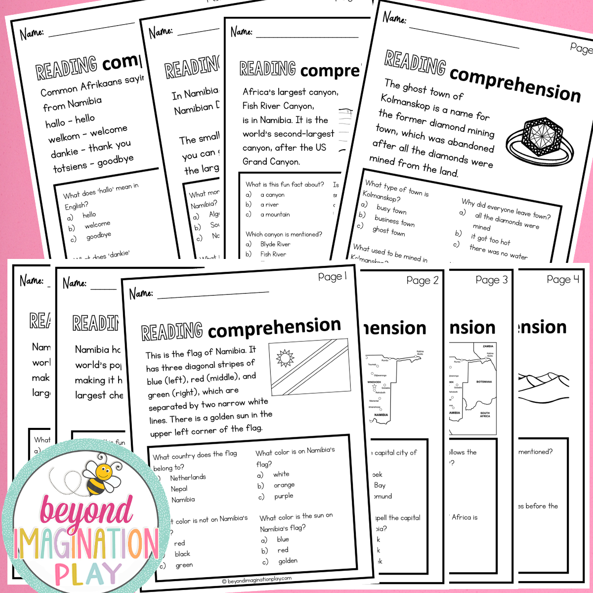 Namibia Country Study Activity Pack