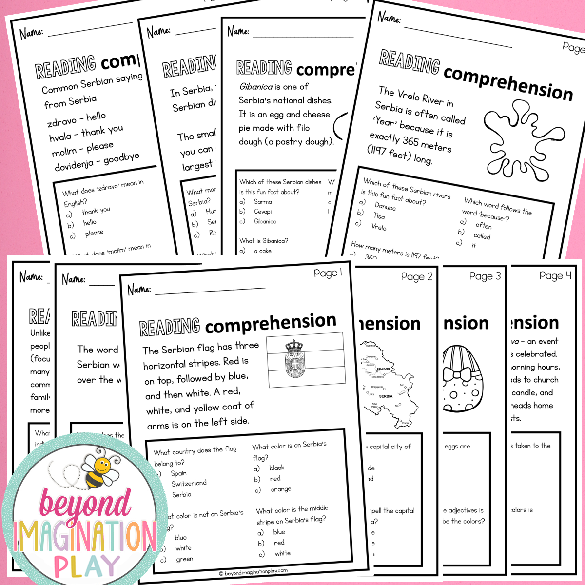 Serbia Country Study Activity Pack
