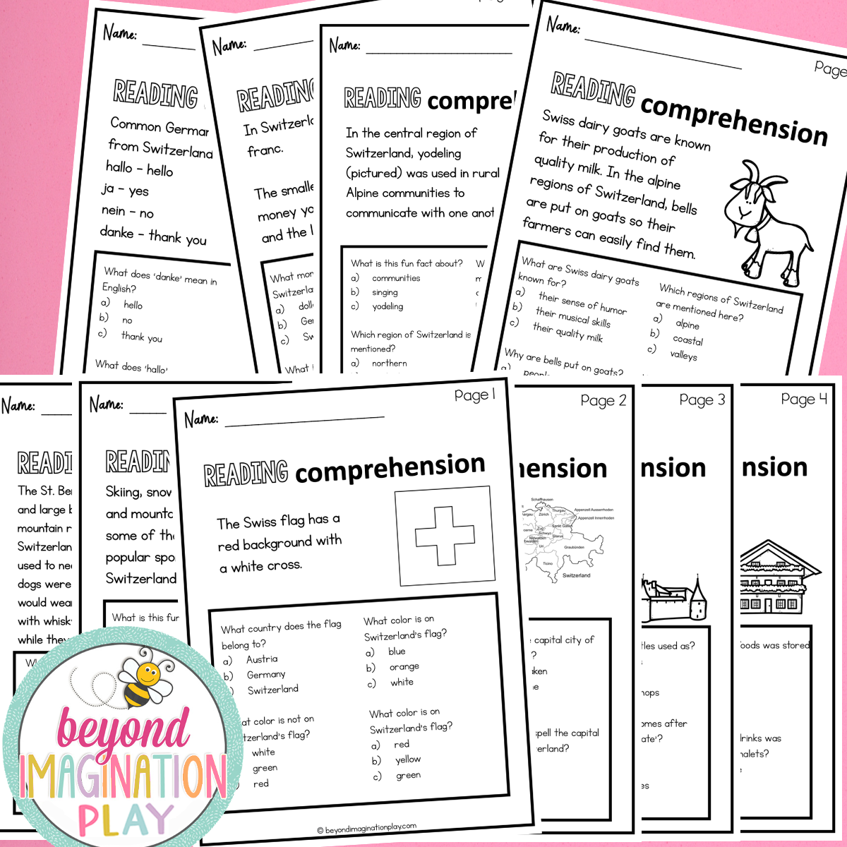 Switzerland Country Study Activity Pack