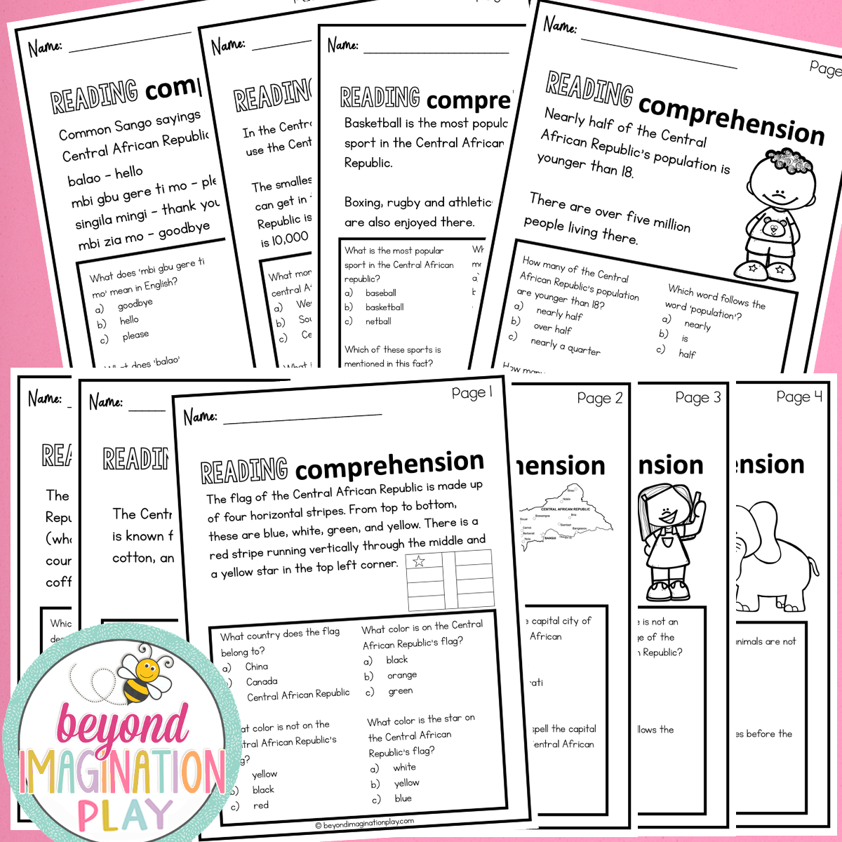 Central African Republic Country Study Activity Pack