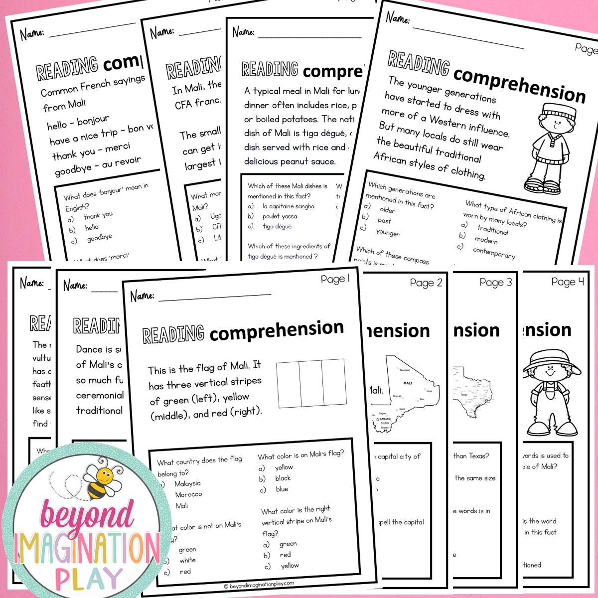 Mali Country Study Activity Pack
