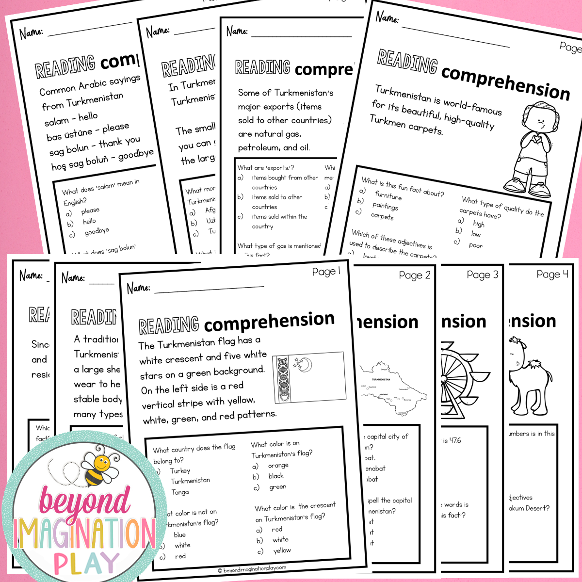 Turkmenistan Country Study Activity Pack