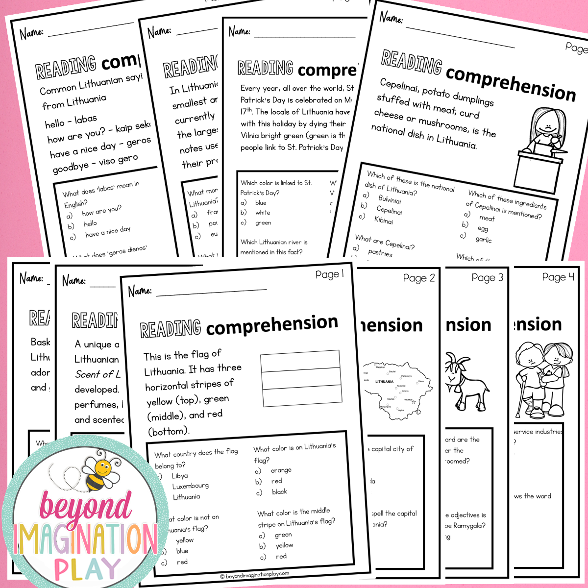 Lithuania Country Study Activity Pack