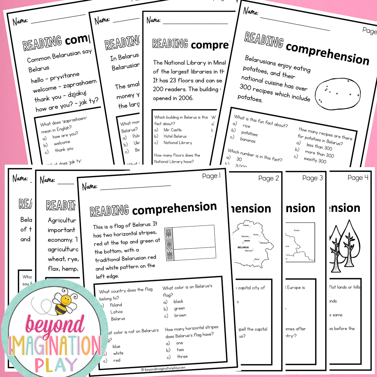 Belarus Country Study Activity Pack