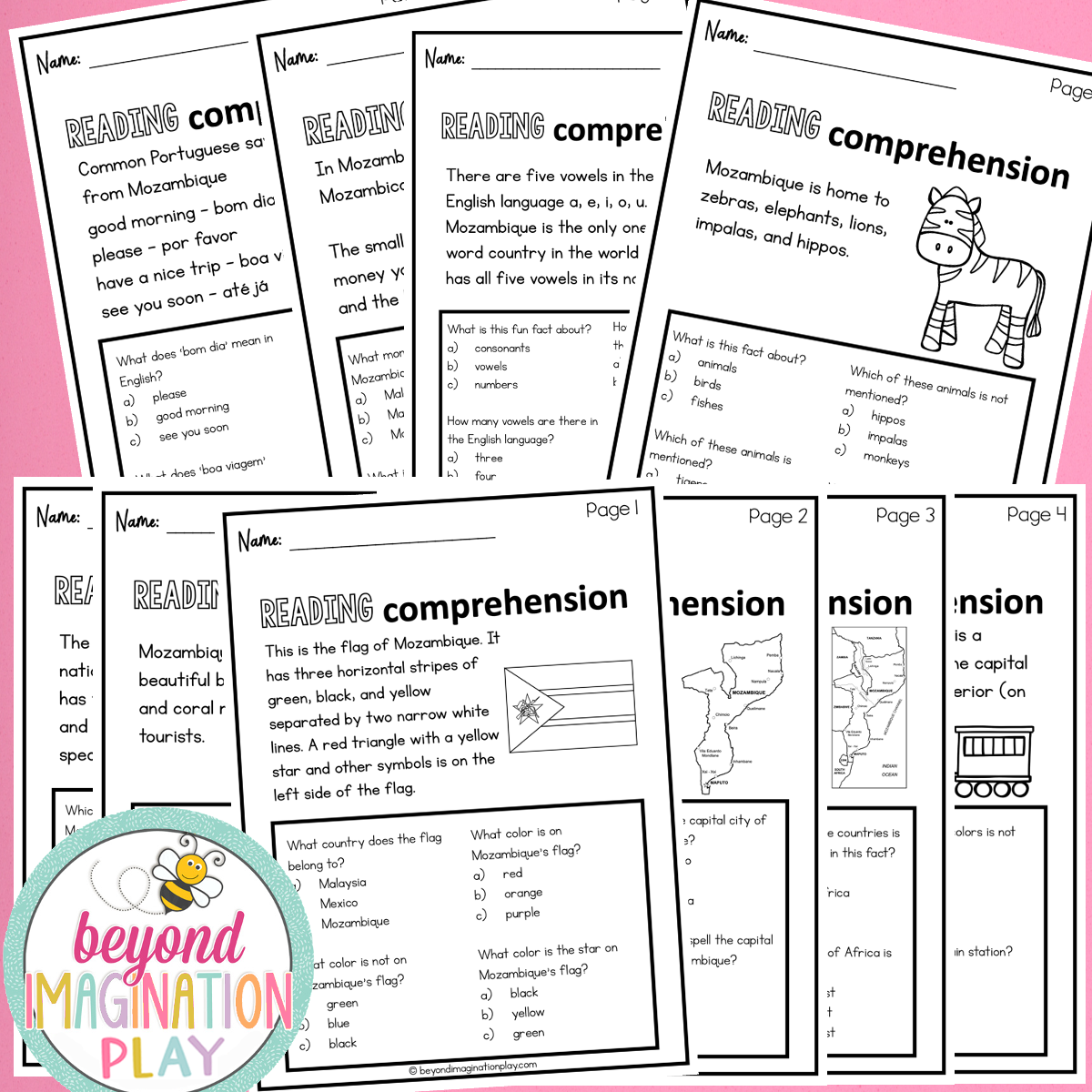 Mozambique Country Study Activity Pack
