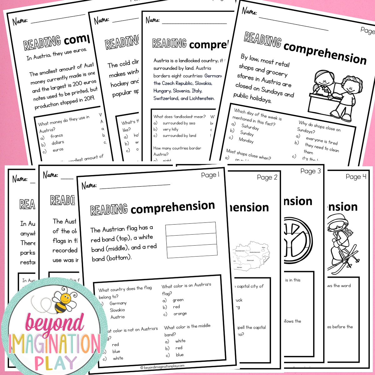 Austria Country Study Activity Pack