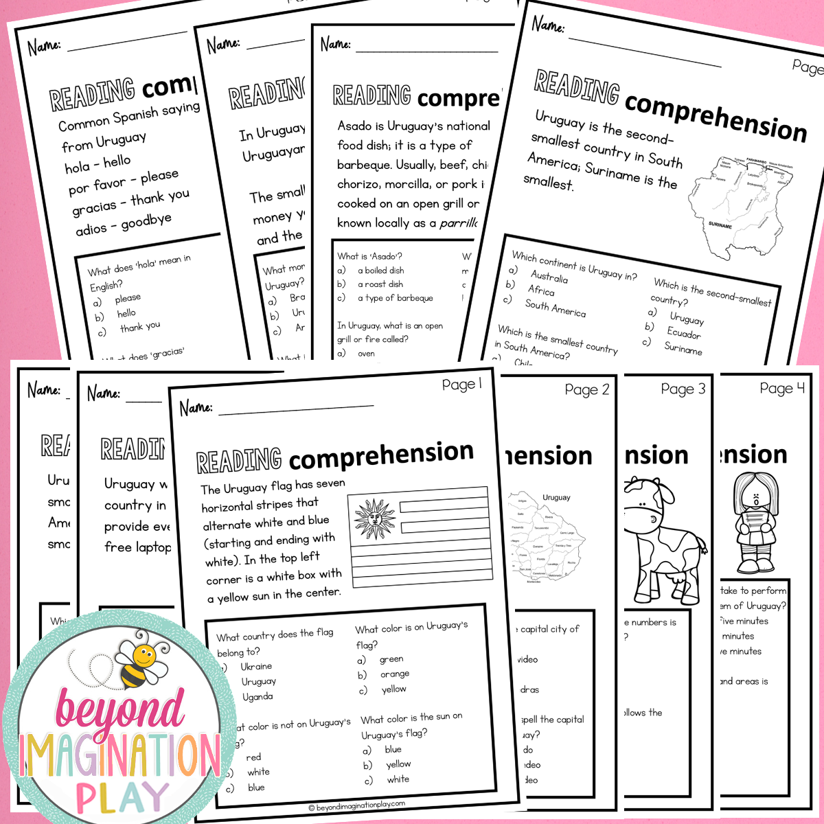 Uruguay Country Study Activity Pack