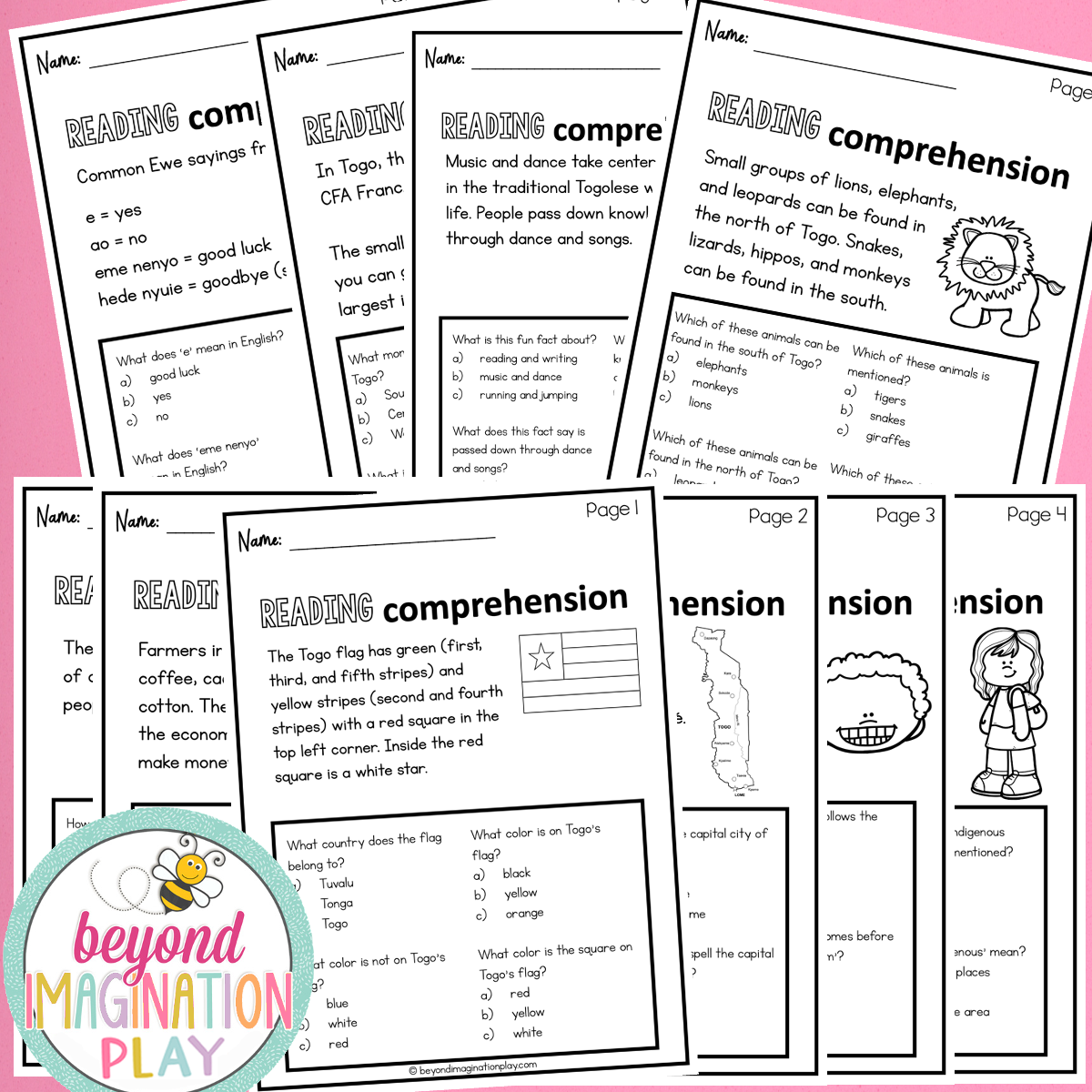 Togo Country Study Activity Pack